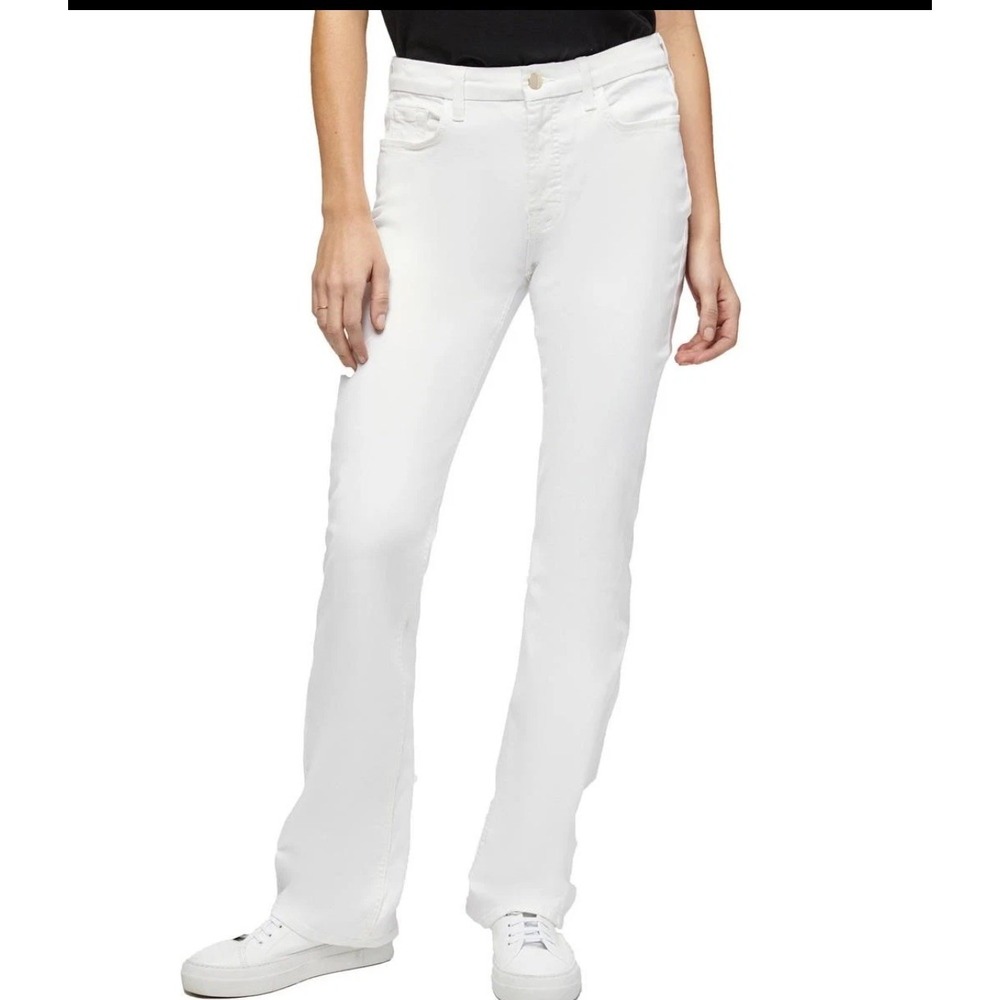 7 For All Mankind Jen 7 Slim Bootcut White Denim Jeans Women's 16 NWT! A0